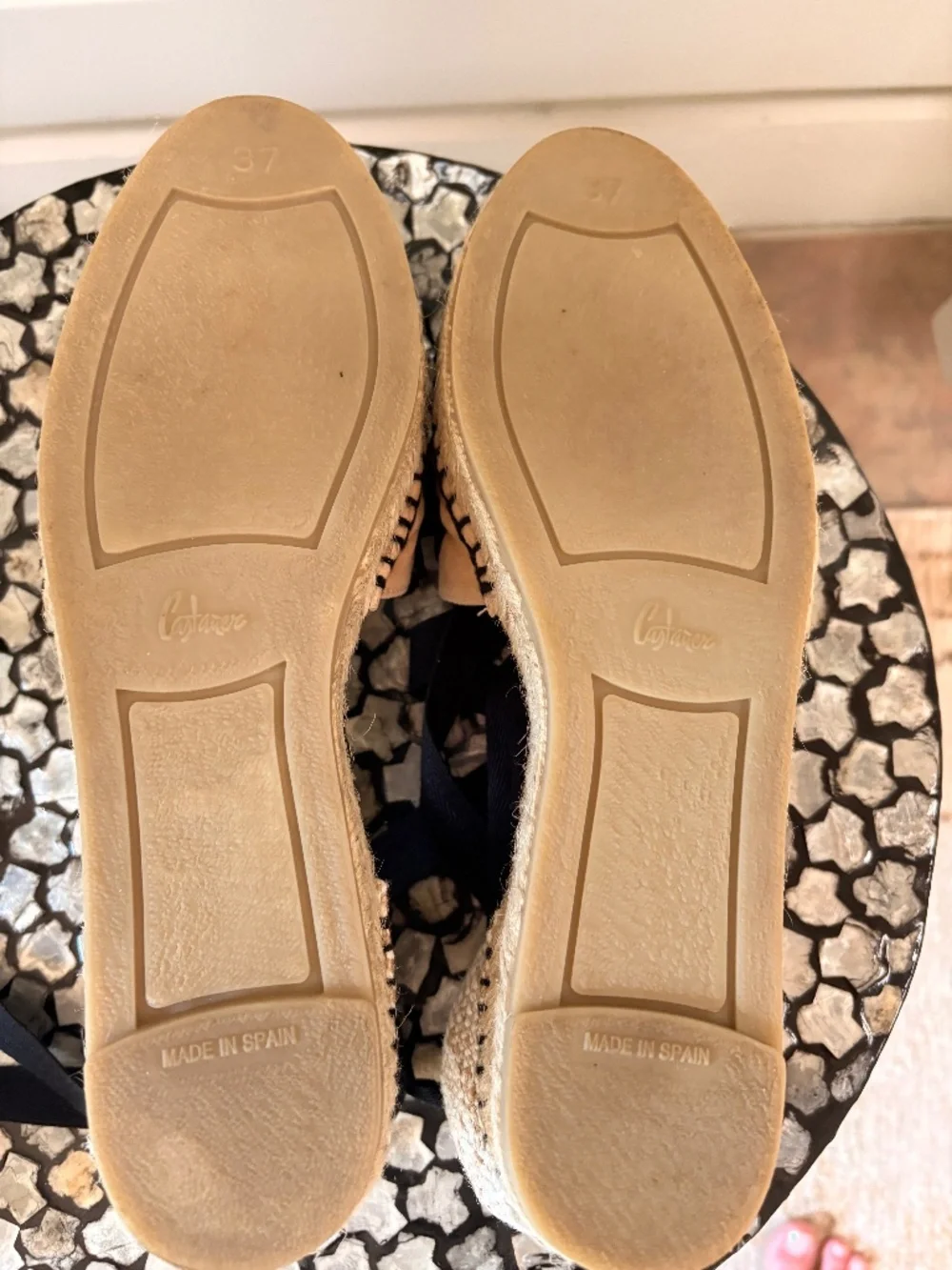 Castaner: Kiva espadrille flats in suede with ribbon closure Size 7 NIB